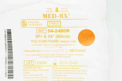 CHS 54-2480R MED-RX Polyurethane Feeding Tube 8Fr x 24inch (x)